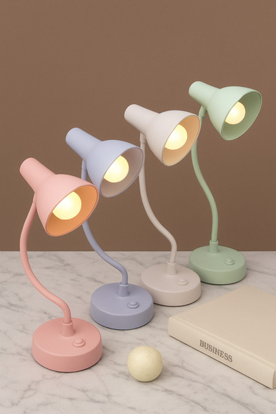 Askımo Pilli Masa ve Gece Led Işıklı Kitap Okuma Lambası Kitap Okuma Işığı Led