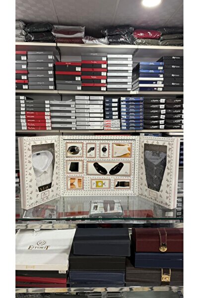 gd goldoremi Imaj 03017 Luxury Groom's Set 11 Piece Dowry Shirt Pajama Watch Set