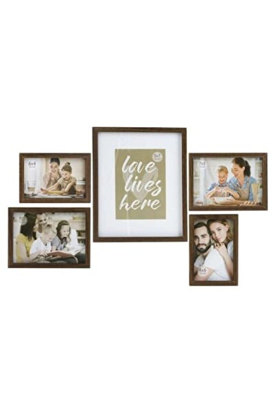BLA BLA FOAM Set 5 Rame Foto, BLA BLA FOAM®, Colaj Familie, doar de perete, pentru birou, living, dormitor, mari