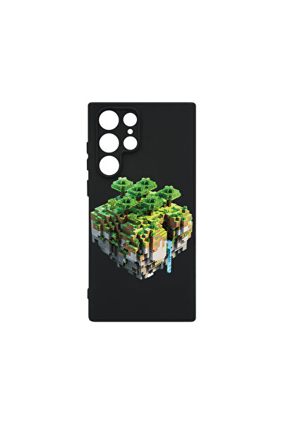 bestcase Carcasă premium din silicon pentru Samsung Galaxy S22 Ultra, Minecra...