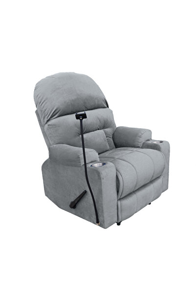 Lazy Vibes Velvet Classic Cinematic Recliner Chair with Phone & Cups Holder | NZ80 PLUS