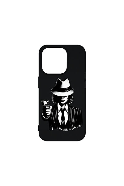 bestcase Carcasă premium din silicon pentru Apple iPhone 15 Pro, Gangster Wom...