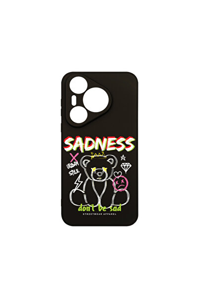 bestcase Husă premium din silicon pentru Huawei Pura 70 Pro, Teddy Bear Sadne...