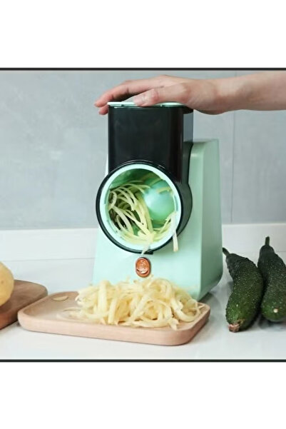 Denx Electric Vegetable Chopper Detachable Cheese Grater With 3 Blades Usb Rechargeable Dx2042
