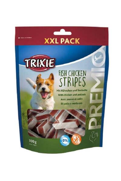 Trixie مكافآت الكلاب بريميو فيش دجاج سترايبز 300 غرام
