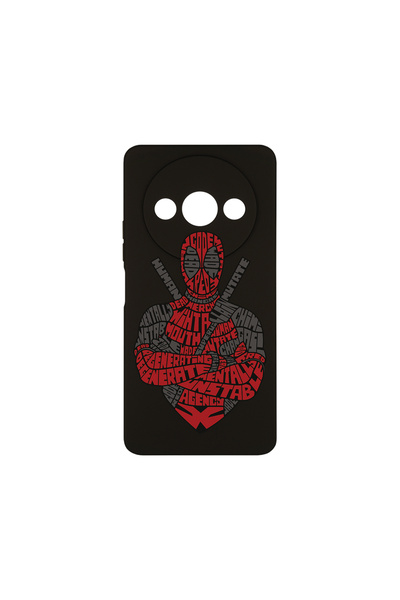 bestcase Carcasă premium din silicon pentru Xiaomi Redmi A3, Calligraphy Dead Red, PB 1520