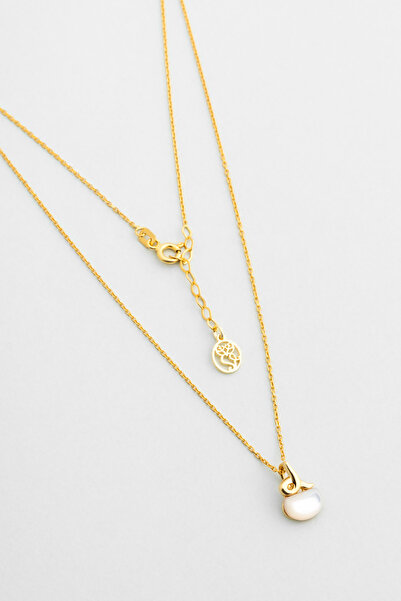 So CHIC... Zarafeti 18 Ayar Sarı Altın Kaplama 42 Cm Gümüş Kolye