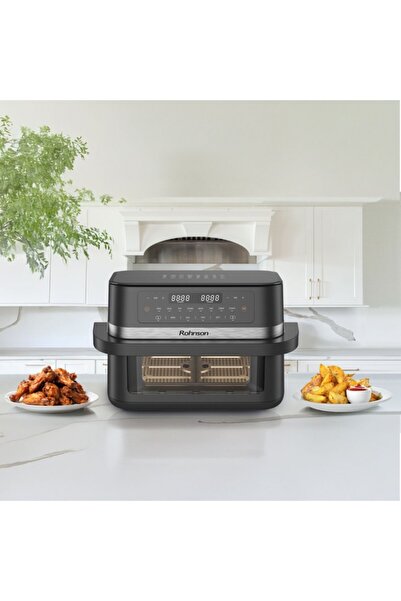 ROHNSON 2 in 1 hot air fryer R2881 11L, 2x5.75l, 2950W, timer 1-60 min, 8 programs,
