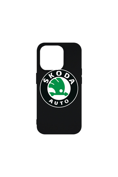 bestcase Husă premium din silicon pentru Apple iPhone 15 Pro, logo Skoda Clas...