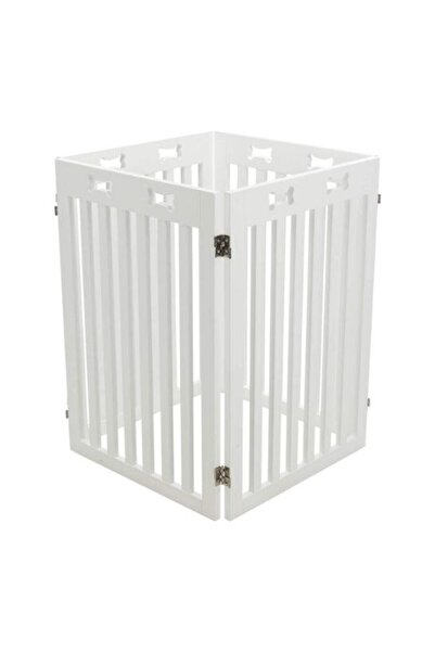 Trixie حاجز خشبي أبيض مكون من 4 أجزاء للكلاب