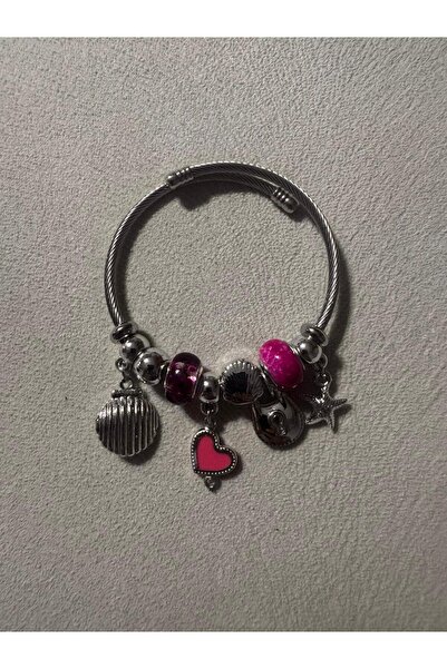 Liva Pembe çarmlı bileklik
