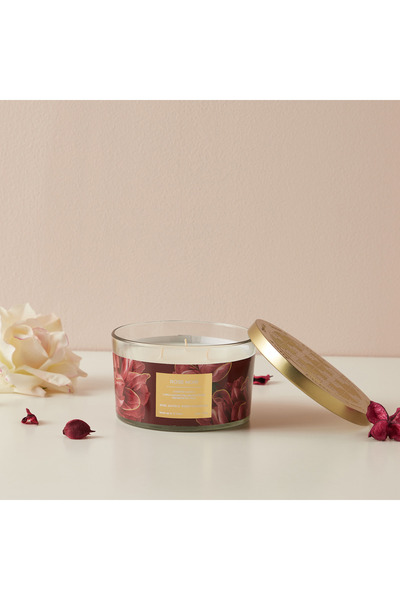 Scent.d London شمعة سينت.دي المعطرة بثلاث فتلات روز نوار في برطمان - 450 جم