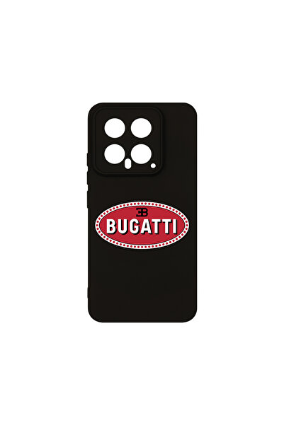bestcase Husă premium din silicon pentru Xiaomi 14, logo Bugatti, PB 1776