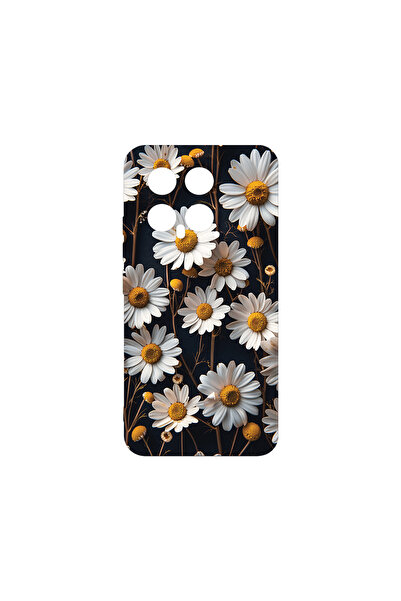 bestcase Husă premium din silicon pentru Xiaomi 14, model 3D Daisy, PB 1439