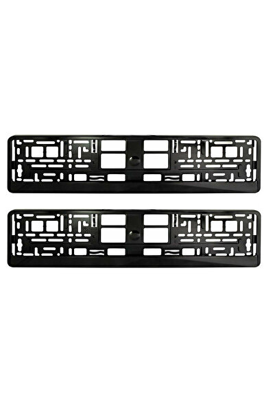 zola Car number holder set, 2 pieces, plastic, black, 53 x 13.5 x 1 cm