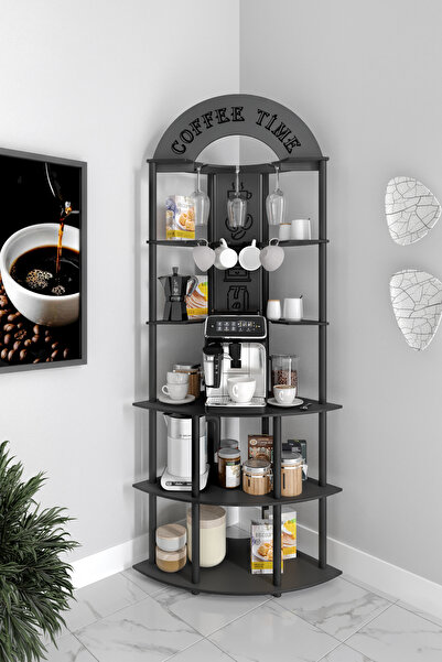 İnter Home RİSTRETTO KAHVE KÖŞESİ RAFI SİYAH