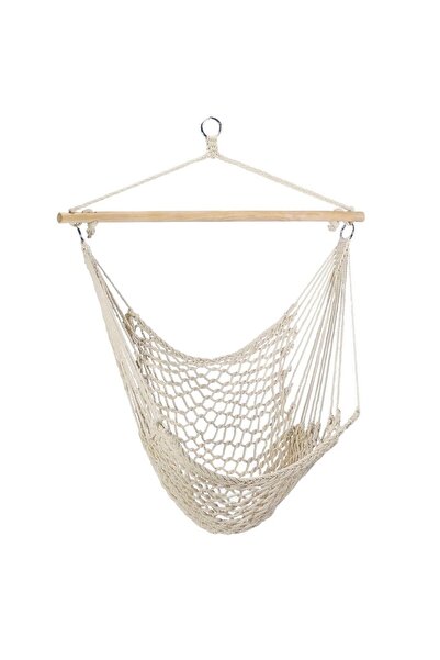 ZanaCasei Scaun Hamac Suspendat cu Bară din Lemn, 110 kg, Stil Boho - Pentru Interior și Exterior