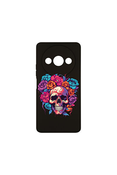 bestcase Husă premium din silicon pentru Xiaomi Redmi A3, Dream Colors - Craniu și Trandafiri, PB 1576