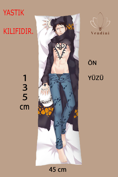 Vendini غطاء وسادة عناق مطبوع عليه شخصية ترافالغار لو من أنمي ون بيس، وسادة ل...