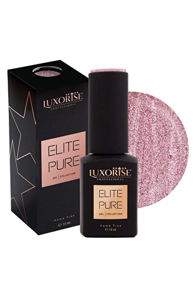 LUXORISE Ημιμόνιμο βερνίκι νυχιών χωρίς HEMA ELITE PURE - Golden Rose, 15ml