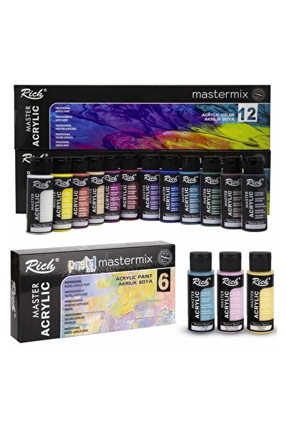 Rich Supertrend Supertrendtermix Akrilik Boya Seti 18 Renk x 60 cc. 12 Canlı + 6 Pastel Renk