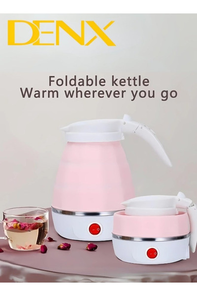 Denx Portable Foldable Electric Kettle for Travel Food Grade Silicone