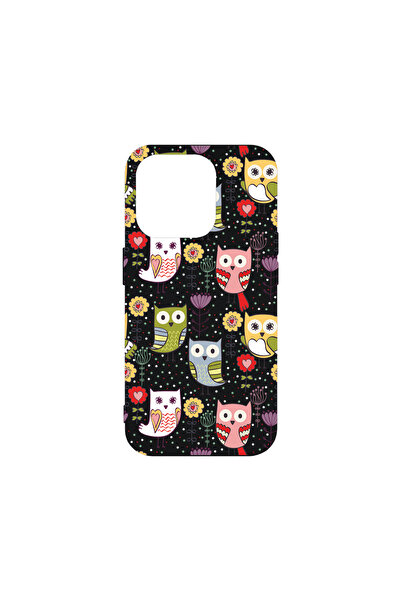 bestcase Carcasă premium din silicon pentru Apple iPhone 15 Pro, model bufniț...