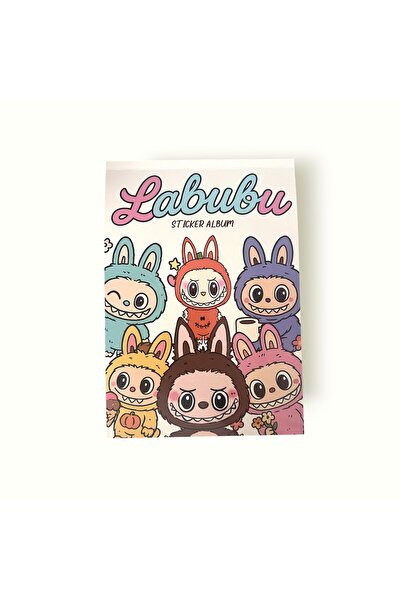 BAK GEL AL Labubu Sticker Defteri 16 Sayfa Renkli Çıkartma, Labubu Karakterli...