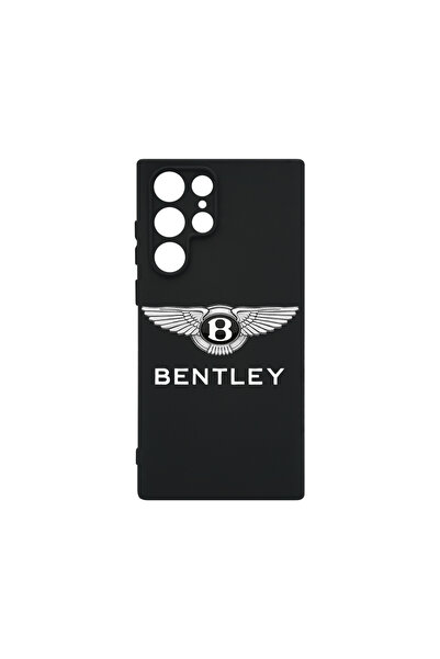 bestcase Husă premium din silicon pentru Samsung Galaxy S22 Ultra, logo Bentl...