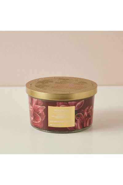 Scent.d London شمعة سينت.دي المعطرة بثلاث فتلات روز نوار في برطمان - 450 جم