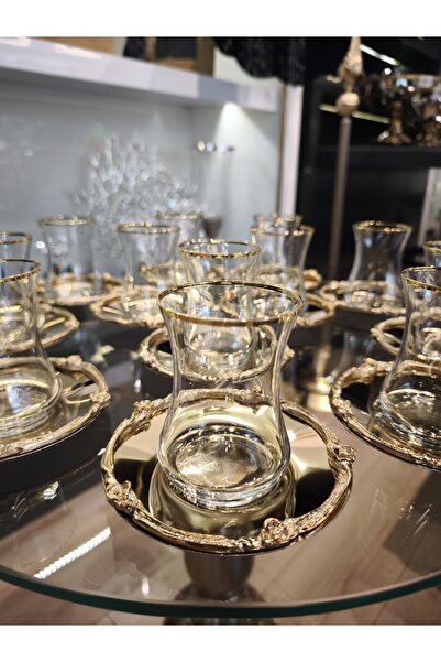 P&ORA PREMIUM KITCHEN PRODUCTS FIRST CLASS 12 KİŞİLİK 24 PARCA ÇAY SETİ GOLD