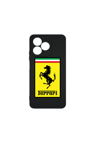 bestcase Husă premium din silicon pentru Xiaomi Redmi 13, logo Ferrari, PB 1773