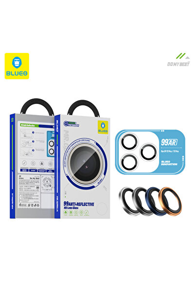 BLUEO 99AR iPhone 17 Pro/17 Pro Max Uyumlu Turuncu %99 Kararma Engelleyici Prof. Kamera Lens Koruyucu