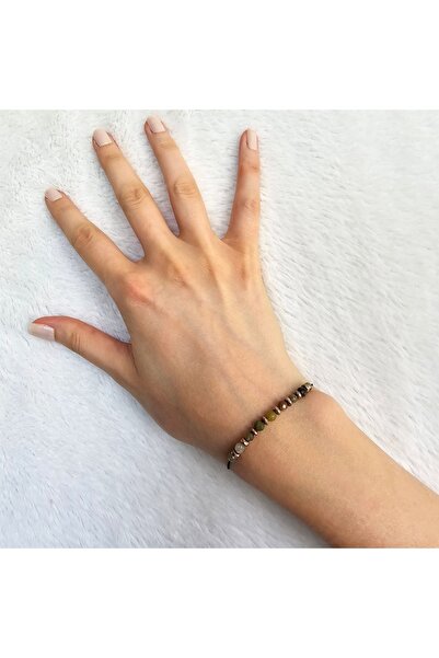 Lexy's Boutique Bratara ajustabila, zodia Taur, Lexy's Boutique, pietre semipretioase Peridot, Smarald, Hematit, Jad