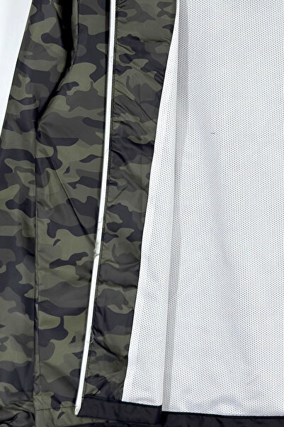 BESSA Camouflage Raincoat Palestine Map Printed Waterproof Seasonal Fabric Hooded Zipper Pocket