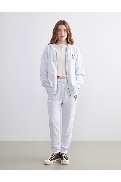 LC Waikiki Cc collection - Kapüşonlu Oversize Kadın Kalın Fermuarlı Sweatshirt