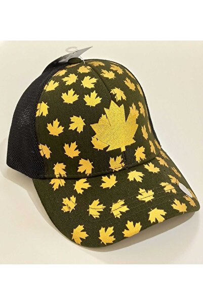 Monalisa Home Stylish Green Color, Men's Hat with Yellow Leaf Detail