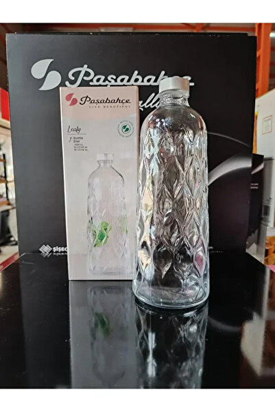 favorin Paşabahçe leafy su şişesi - 2 li metal kapaklı su sişesi sürahi 1035cc