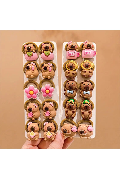 Mucha Set of 5 Capybara Hair Clips – Colorful and Cute Hairpins, for Kindergarten & Elementary School Girls