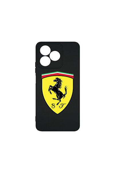 bestcase Husă premium din silicon pentru Xiaomi Redmi 13, logo Ferrari, PB 1774