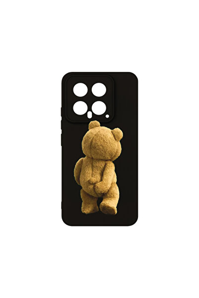 bestcase Husă premium din silicon pentru Xiaomi 14, Teddy Bear Hidden Shot, P...