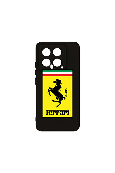 bestcase Husă premium din silicon pentru Xiaomi 14, logo Ferrari, PB 1773