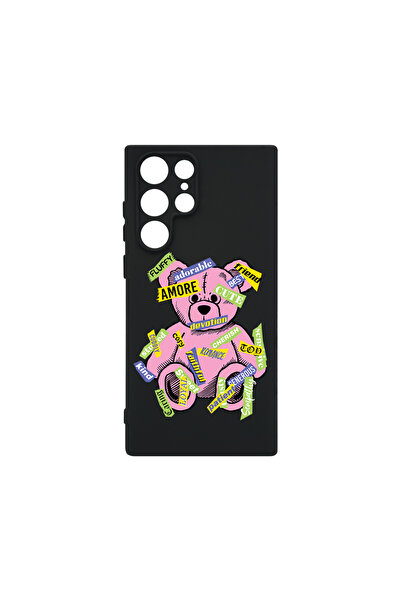 bestcase Husă premium din silicon pentru Samsung Galaxy S22 Ultra, Teddy Bear...