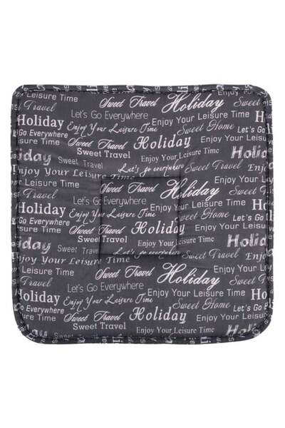 DavidaHome Perna cu model, pentru scaun, doua fete, 38x38 cm, patrata, gri