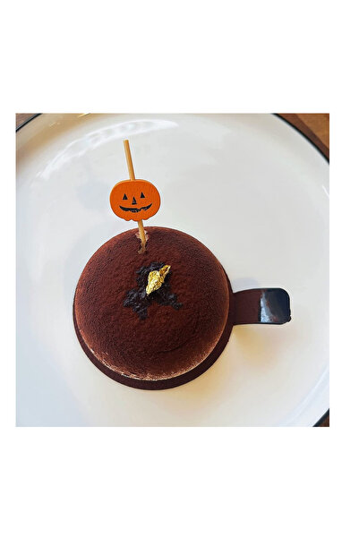 OEM Set 100 betisoare decorative pentru masa de Halloween, lungime totala 12 cm, lemn, portocaliu