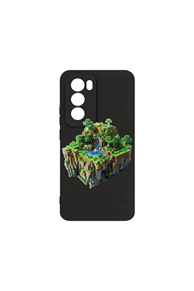 bestcase Carcasă premium din silicon pentru Oppo Reno12, Minecarft World, PB ...