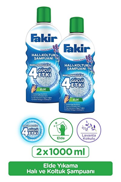 Fakir Elde Lavanta Nano Halı Ve Koltuk Şampuanı 1000 ml X 2 Adet