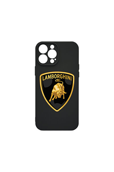 bestcase Husă premium din silicon pentru Apple iPhone 12 Pro Max, logo Lambor...