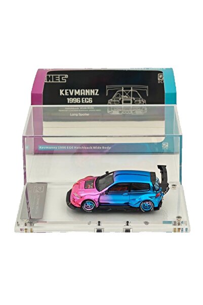 Choice EG6 DCM 1/64 EG6 Kevmannz Wide Body Diecast Metal Car Miniature Limited Collection Gifts Toy Vehicle