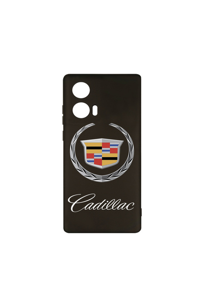 bestcase Husă premium din silicon pentru Motorola Moto G04, logo Cadillac, PB...